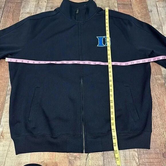 Champs Duke Blue Devils Black Full Zip Jacket Screen Printed Sz XL - Picture 2 of 9
